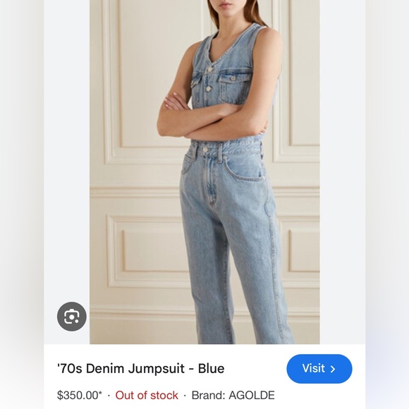 AGOLDE Seventies Denim Jumpsuit. Size 4 - Picture 11 of 15